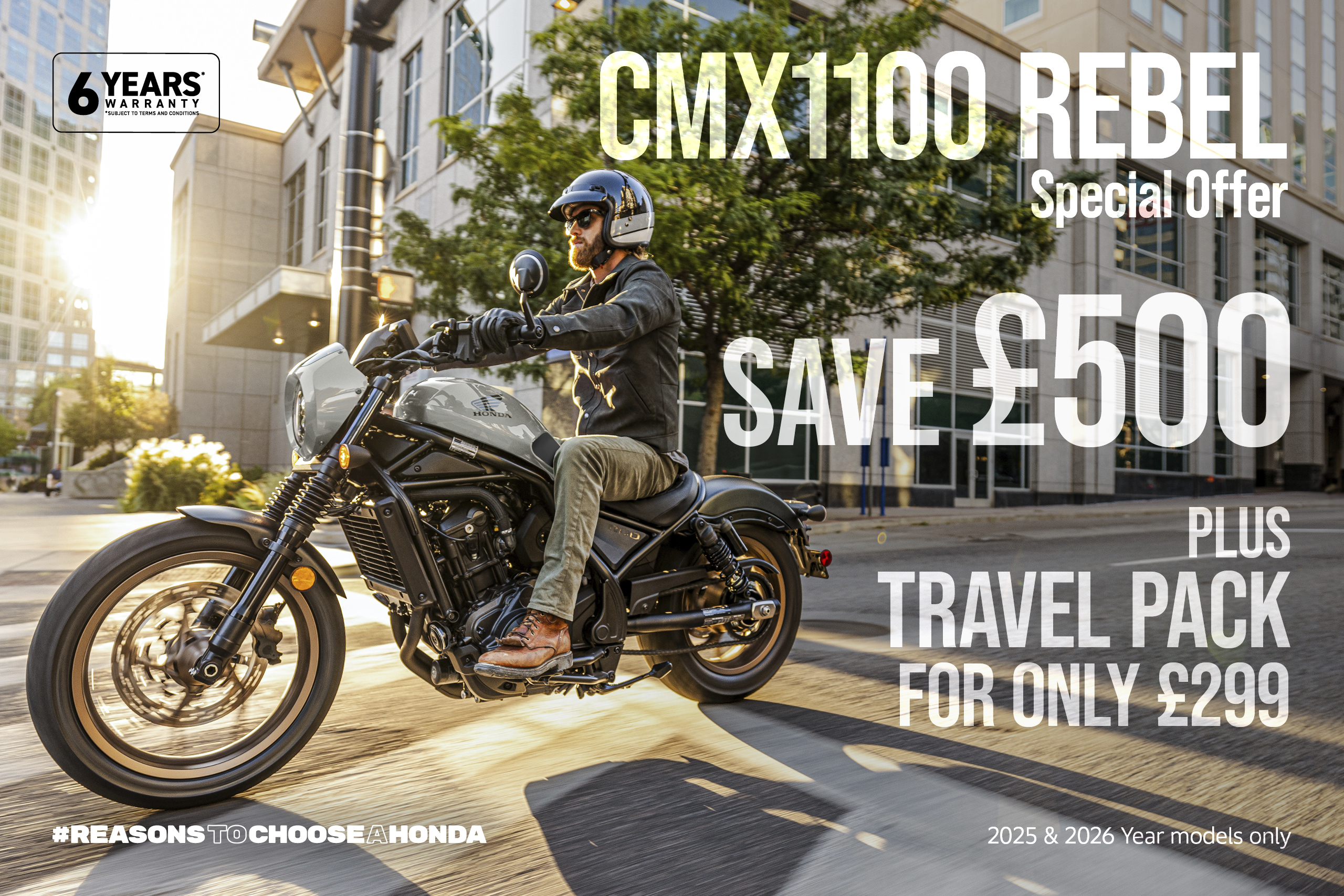 CMX1100 REBEL Special Offer - SAVE £500 + Travel Pack for only £299 - 2025 & 2026 Year models only